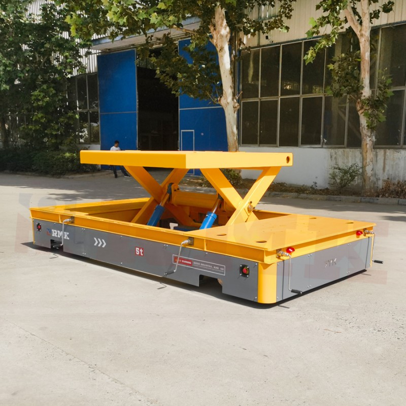 5 Τόνους Ανελκυστήρας Σκακιού Omnidirectional Mobile Steering Wheel Transfer Cart