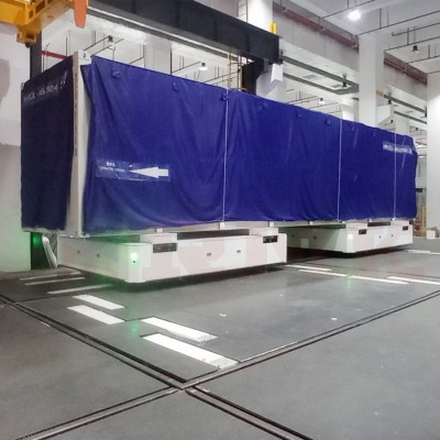 Μεταφορά εμπορευματοκιβωτίων 40 τόνου Δύο αυτοκινήτων Συνδεδεμένο καροτσάκι μεταφοράς σιδηροτροχιάς